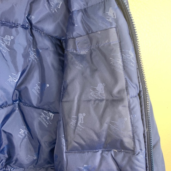 Vintage DownHill Racer Size Small Robern Ski Jacket Black & Pink Nylon Down Fill - Picture 6 of 13